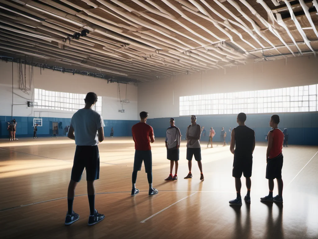 篮球赛场激烈对抗NBA常规赛战报
